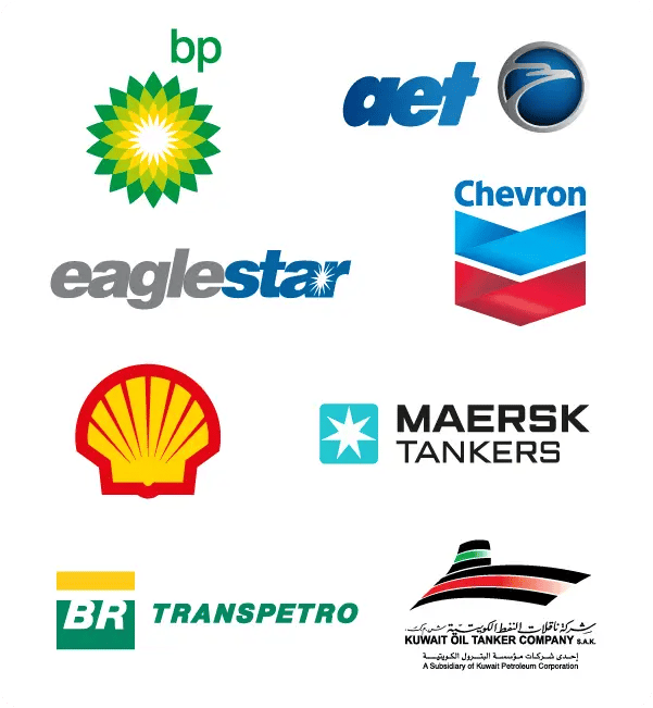 WMT customer logos for tanker companies.
